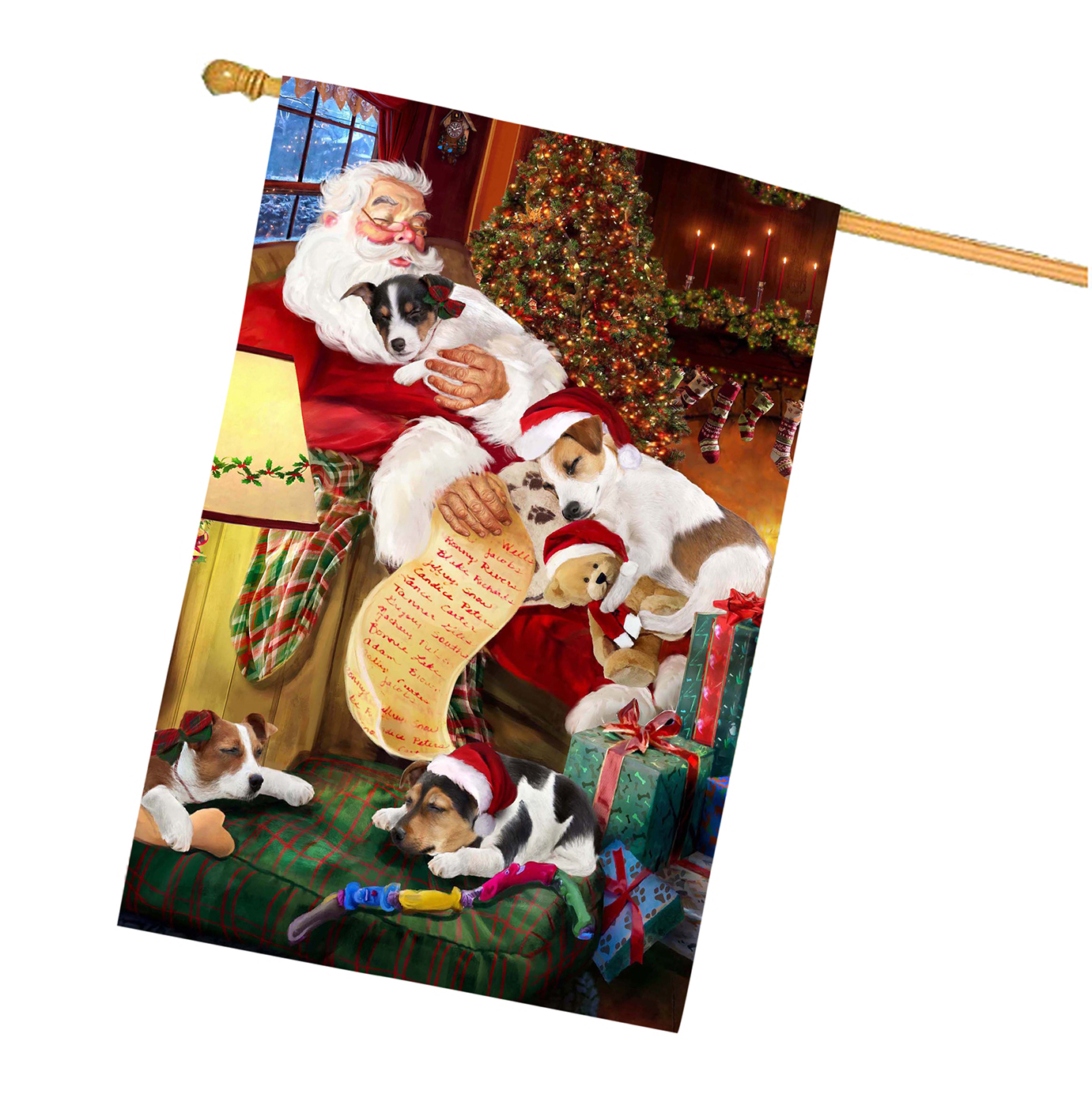 Jack Russell Dog House Flag Holiday Double Sided 28"x40" Many Designs NWT NEW - Picture 54 of 73