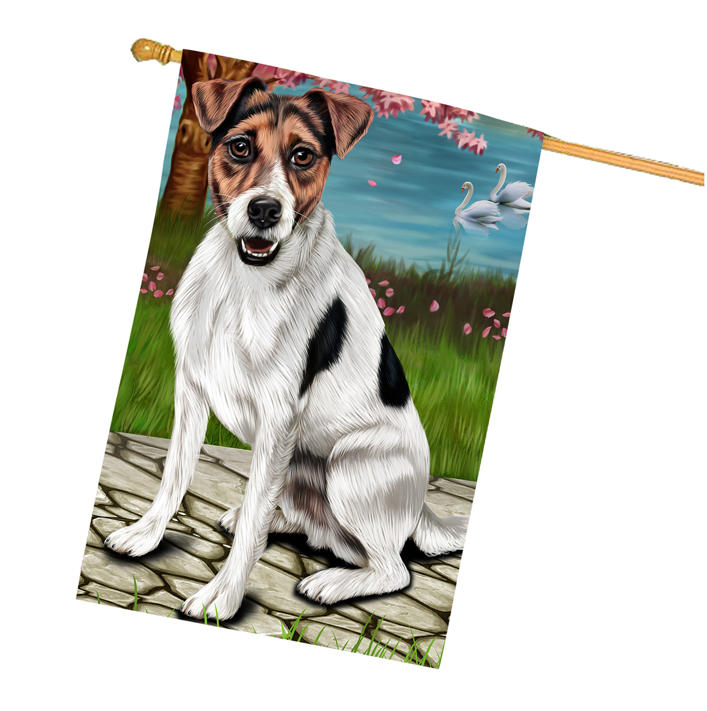 Jack Russell Dog House Flag Holiday Double Sided 28"x40" Many Designs NWT NEW - Picture 59 of 73