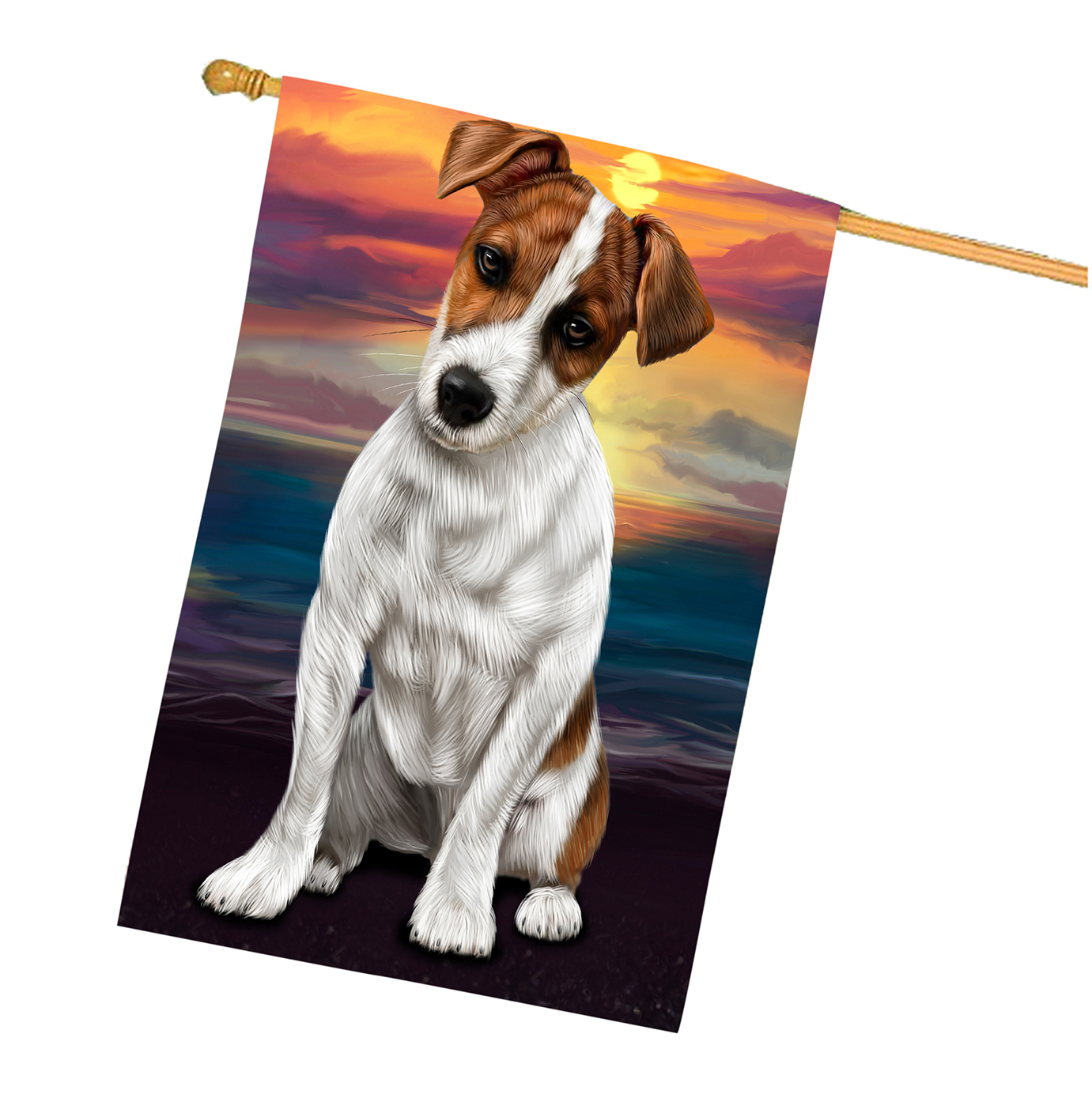 Jack Russell Dog House Flag Holiday Double Sided 28"x40" Many Designs NWT NEW - Picture 58 of 73