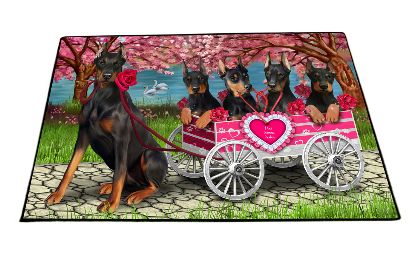 Doberman Pinscher Dog Floor Mat Personalize Pet Door Mat Valentine Day NWT - Picture 49 of 52