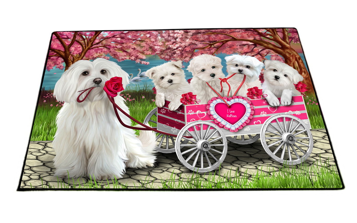 Maltese Dog Floor Mat Personalized Pet Door Mat Valentine Day NWT - Picture 44 of 45