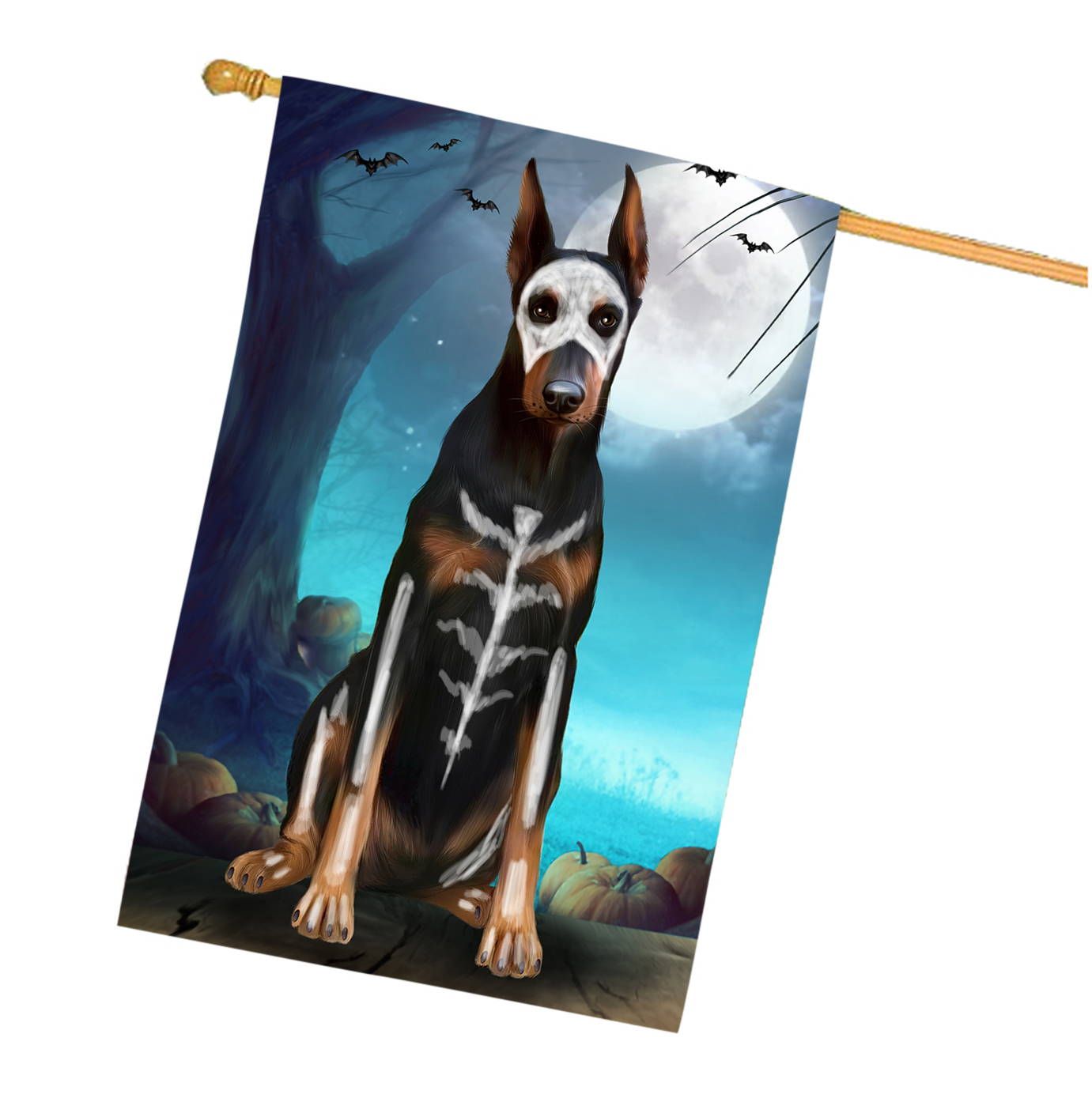 Doberman Dog House Flag Holiday Double Sided 28"x40" Many Designs NWT NEW - Picture 19 of 78