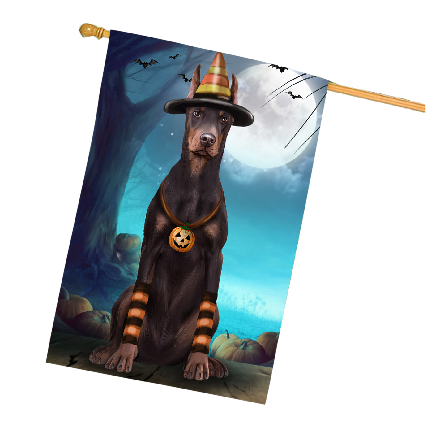 Doberman Dog House Flag Holiday Double Sided 28"x40" Many Designs NWT NEW - Picture 17 of 78